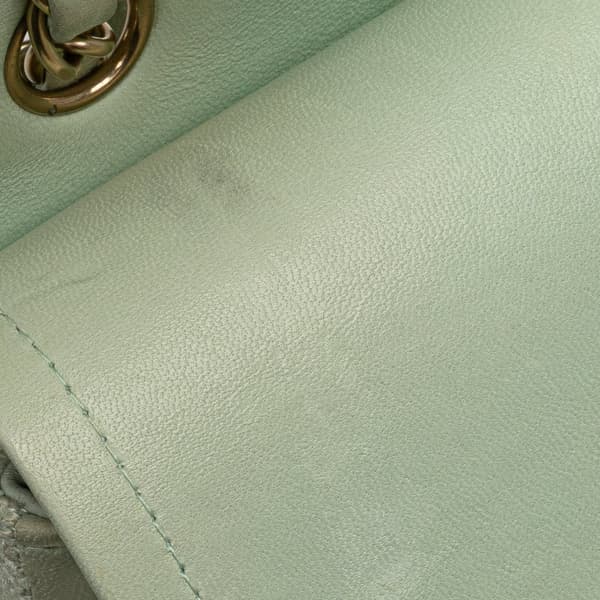 Pre-owned Chanel Medium Classic Tweed Double Flap Green