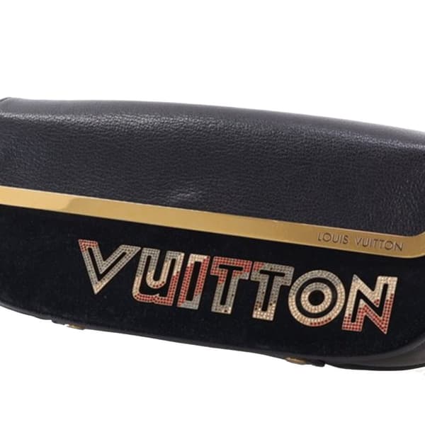 Pre-owned Louis Vuitton Suede and Goatskin Avant Garde Pochette Black