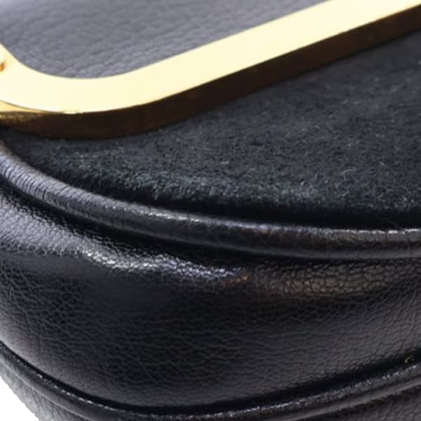 Pre-owned Louis Vuitton Suede and Goatskin Avant Garde Pochette Black