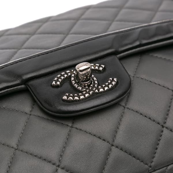 Pre-owned Chanel Paris-Salzburg Medium Lambskin Tyrolean Flap Gray