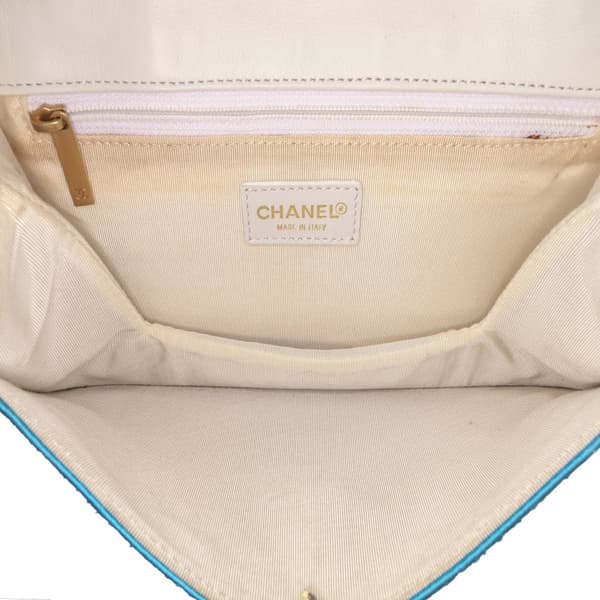 Pre-owned Chanel Reissue Square Quilt Satin Flap Blue