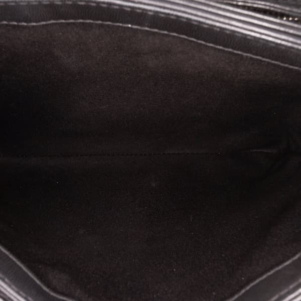 Pre-owned Chanel Medium Quilted Lambskin Clams Pocket Accordion Flap Black
