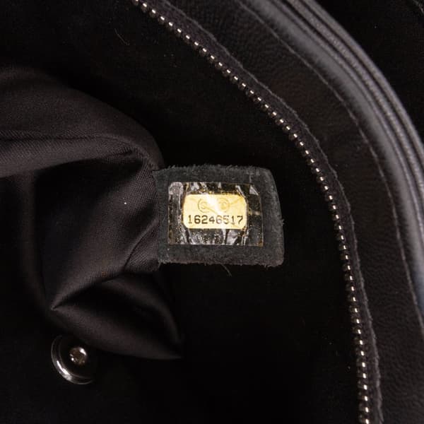 Pre-owned Chanel Medium Quilted Lambskin Clams Pocket Accordion Flap Black