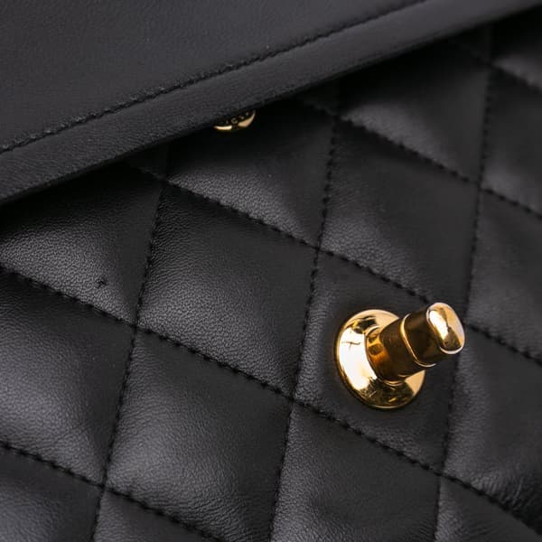 Pre-owned Chanel Jumbo Classic Lambskin Double Flap Black