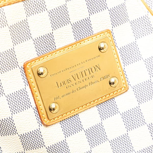Pre-owned Louis Vuitton Damier Azur Galliera PM White