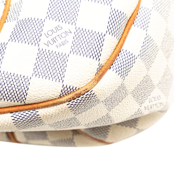 Pre-owned Louis Vuitton Damier Azur Galliera PM White