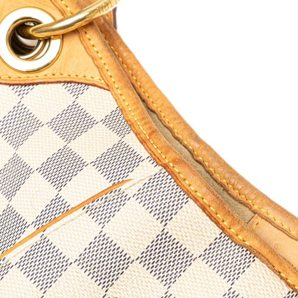 Pre-owned Louis Vuitton Damier Azur Galliera PM White