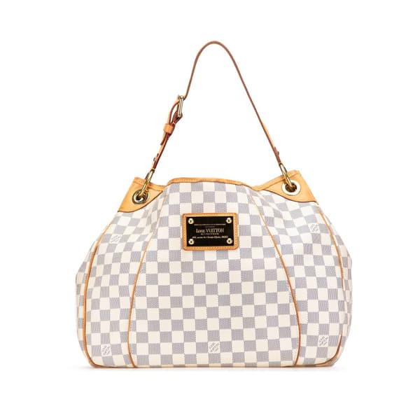 Pre-owned Louis Vuitton Damier Azur Galliera PM White