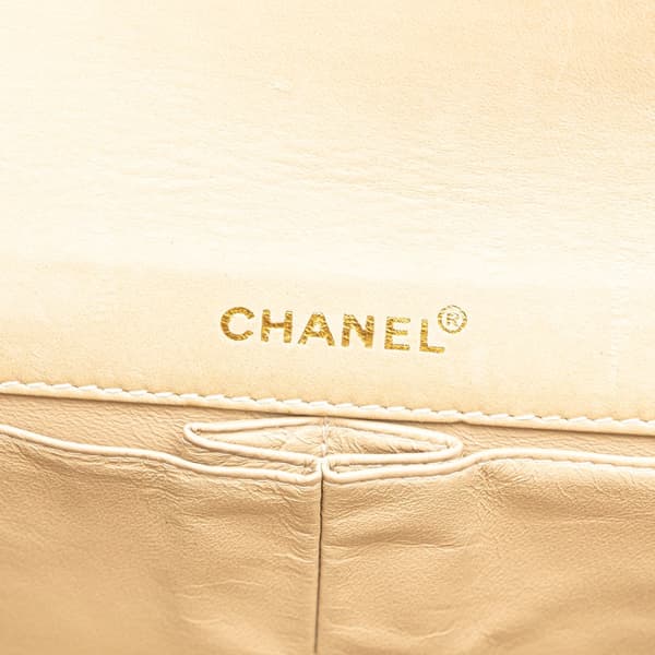 Pre-owned Chanel CC Chocolate Bar Lambskin and Patent East West Flap Brown