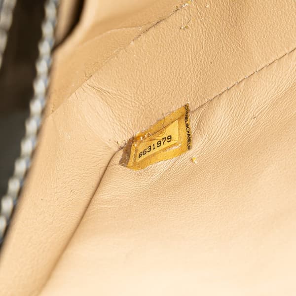 Pre-owned Chanel CC Chocolate Bar Lambskin and Patent East West Flap Brown