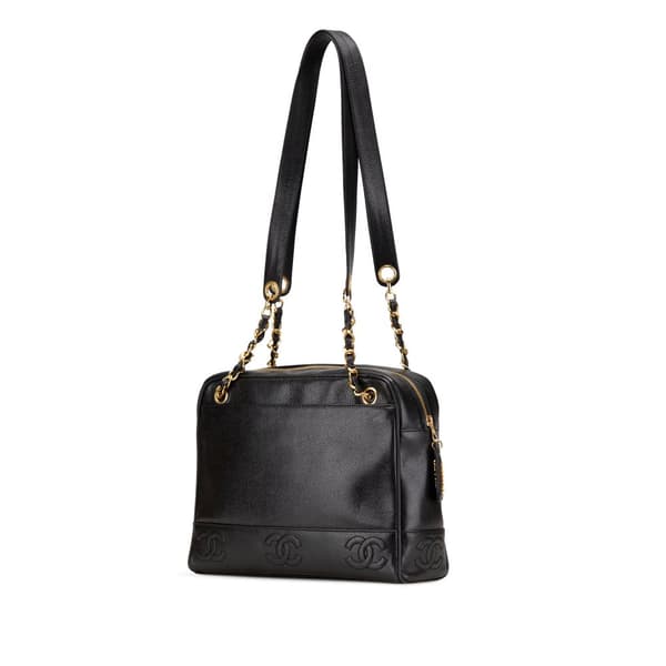 Pre-owned Chanel Triple CC Caviar Shoulder Bag Black