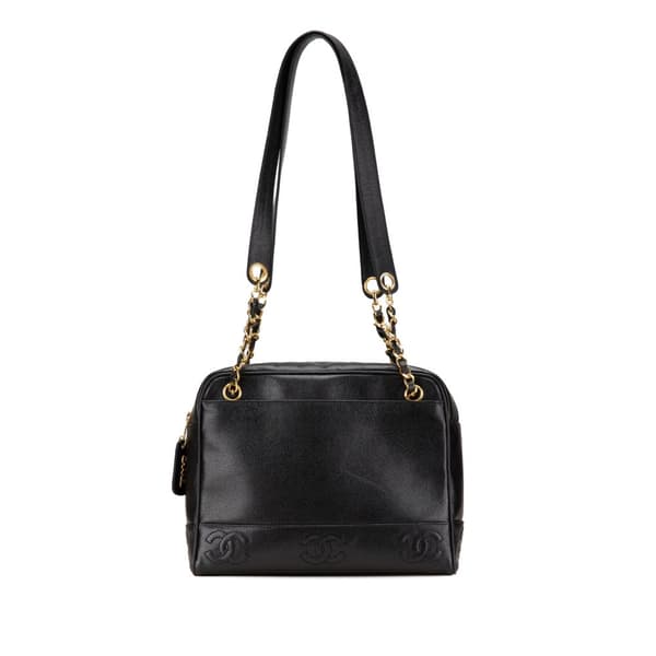 Pre-owned Chanel Triple CC Caviar Shoulder Bag Black