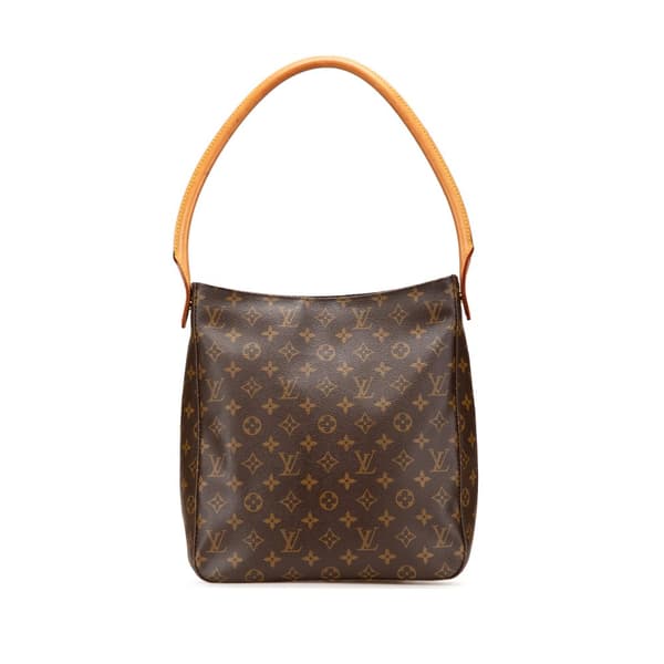 Pre-owned Louis Vuitton Monogram Looping GM Brown