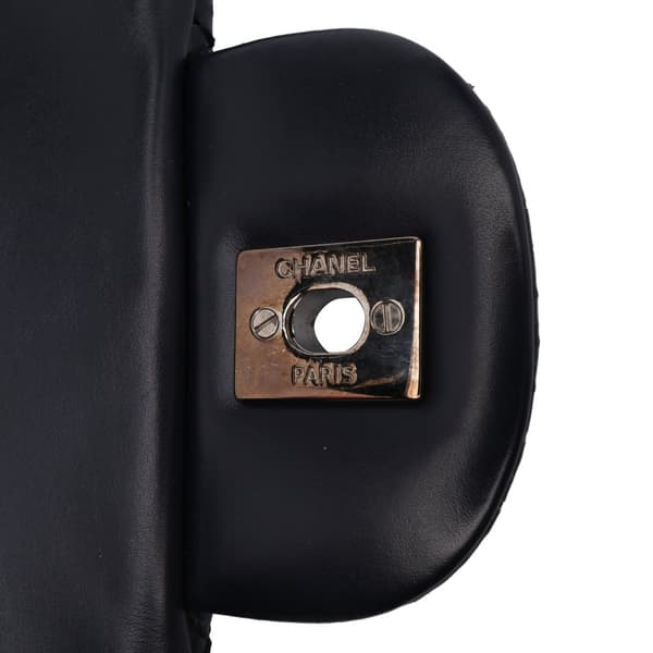 Pre-owned Chanel Jumbo Perforated Lambskin Single Flap Blue