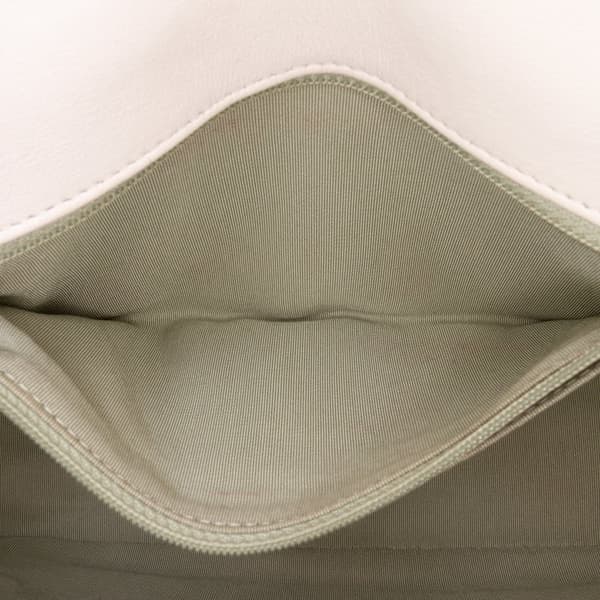 Pre-owned Chanel CC Quilted Calfskin Single Flap White