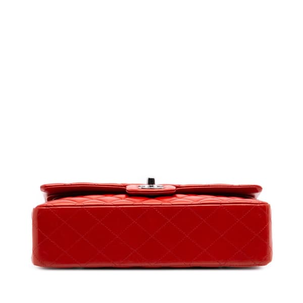 Pre-owned Chanel Medium Classic Lambskin Double Flap Red