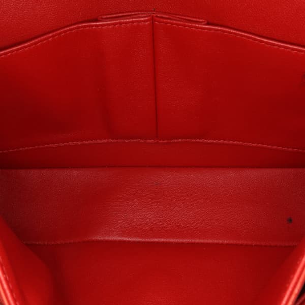 Pre-owned Chanel Medium Classic Lambskin Double Flap Red