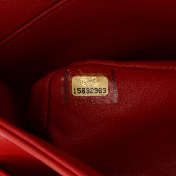 Pre-owned Chanel Medium Classic Lambskin Double Flap Red