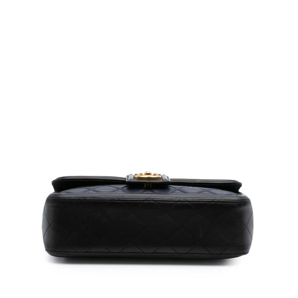 Pre-owned Chanel Medium Bicolor Quilted Lambskin Elegant CC Flap Blue