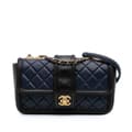 Pikkukuva 1 / 10: Pre-owned Chanel Medium Bicolor Quilted Lambskin Elegant CC Flap Blue