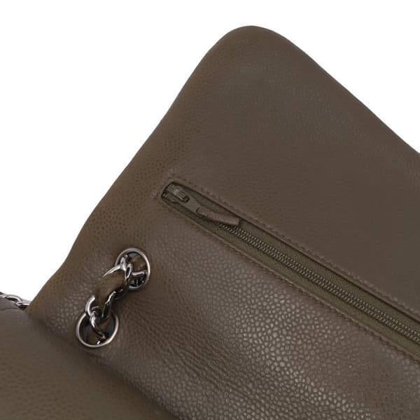 Pre-owned Chanel Jumbo Classic Caviar Double Flap Brown