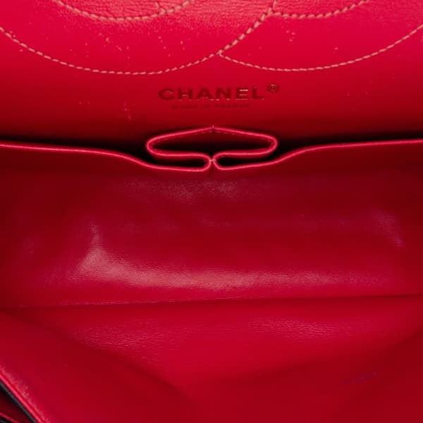 Pre-owned Chanel Reissue 2.55 Chevron Sheepskin Double Flap 227 Black