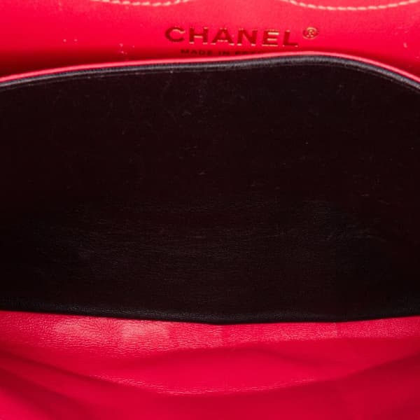 Pre-owned Chanel Reissue 2.55 Chevron Sheepskin Double Flap 227 Black