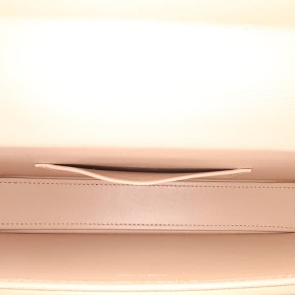 Pre-owned Celine Shiny Calfskin Triomphe Chain Box Shoulder Bag Brown