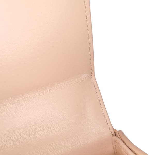 Pre-owned Celine Shiny Calfskin Triomphe Chain Box Shoulder Bag Brown