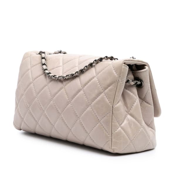Pre-owned Chanel Large Quilted Glazed Calfskin Coco Soft Flap Brown
