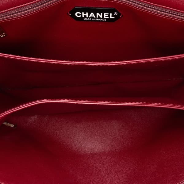 Pre-owned Chanel Quilted Lambskin Pagoda Accordion Flap Red
