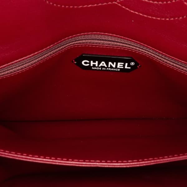 Pre-owned Chanel Quilted Lambskin Pagoda Accordion Flap Red