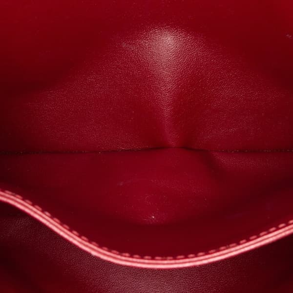 Pre-owned Chanel Quilted Lambskin Pagoda Accordion Flap Red