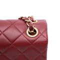 Miniatyrbild 9 av 10: Pre-owned Chanel Quilted Lambskin Pagoda Accordion Flap Red
