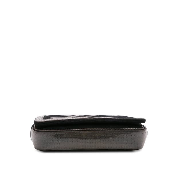 Pre-owned Chanel Terry Cloth CC Sport Line Shoulder Bag Black