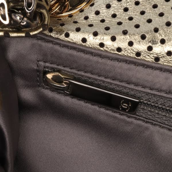 Pre-owned Chanel Medium Reissue Perforated Calfskin Drill Flap Gold