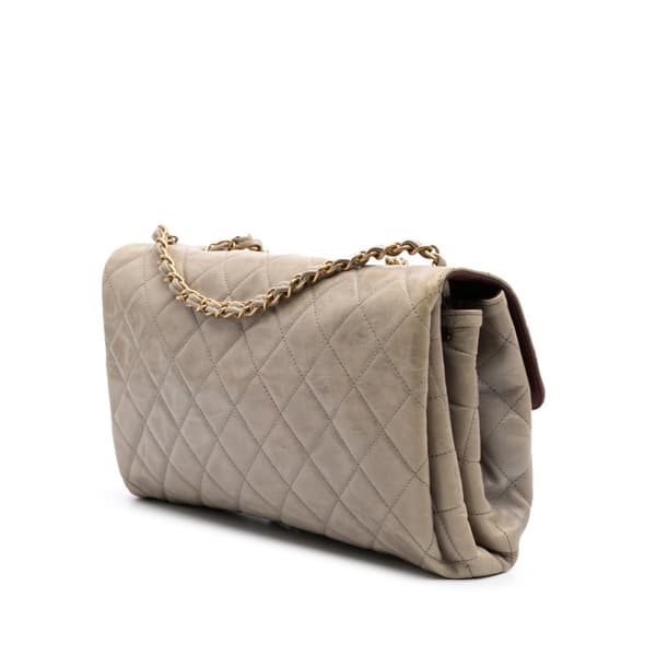 Pre-owned Chanel Jumbo CC Quilted Calfskin Straight Flap Brown
