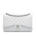 Pikkukuva 1 / 10: Pre-owned Chanel Jumbo Classic Caviar Double Flap White