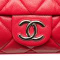 Pikkukuva 9 / 10: Pre-owned Chanel Medium Glazed Caviar Nature Flap Red