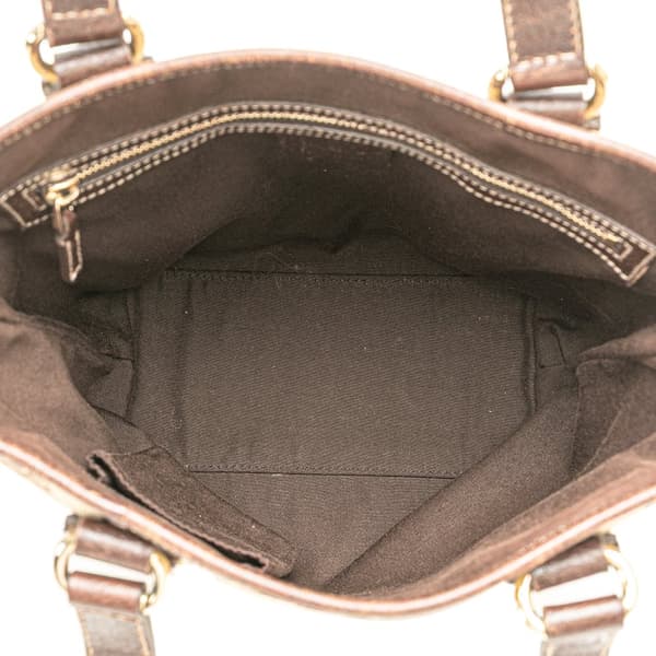 Pre-owned Gucci GG Canvas Charmy Shoulder Bag Brown