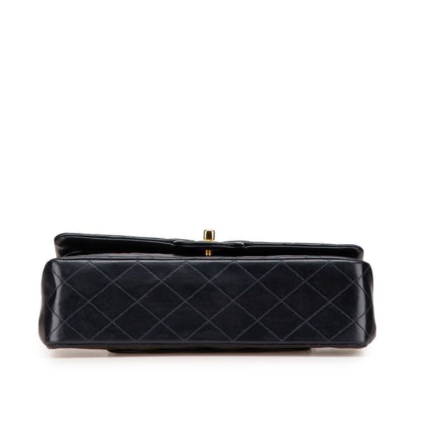 Pre-owned Chanel Medium Classic Lambskin Double Flap Blue