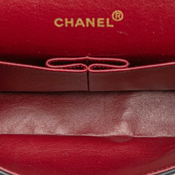 Pre-owned Chanel Medium Classic Lambskin Double Flap Blue