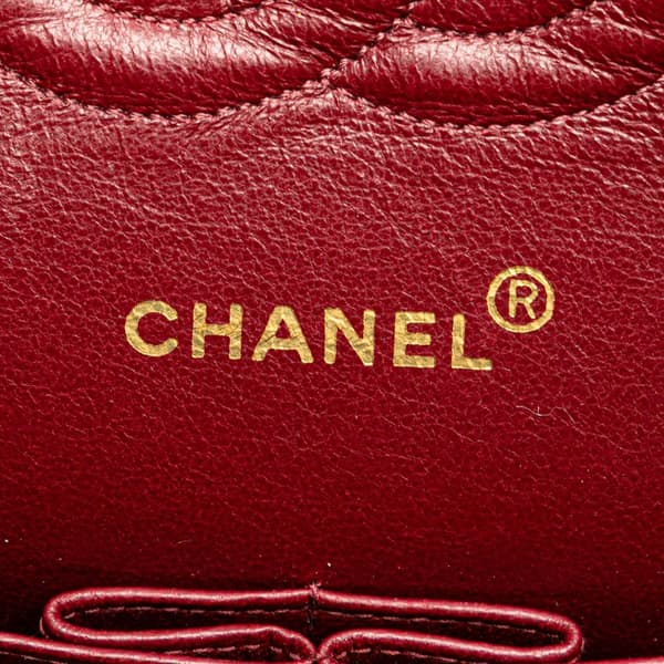 Pre-owned Chanel Medium Classic Lambskin Double Flap Blue