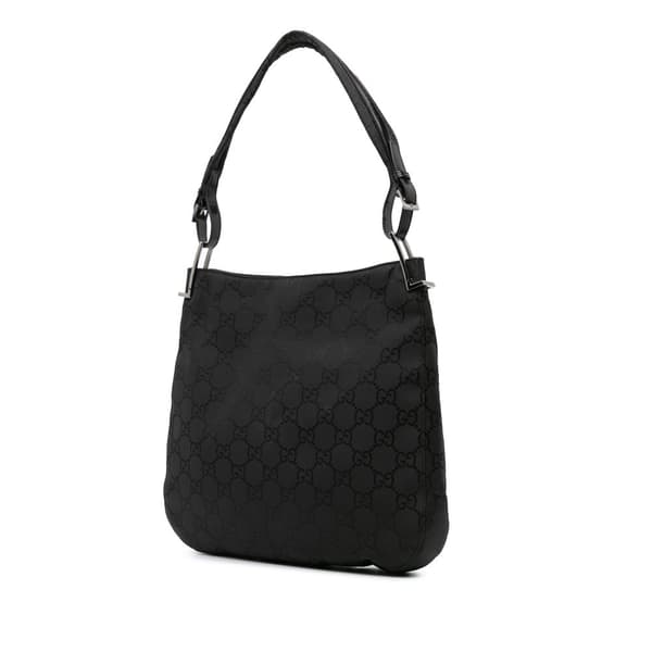 Pre-owned Gucci GG Nylon Shoulder Bag Black