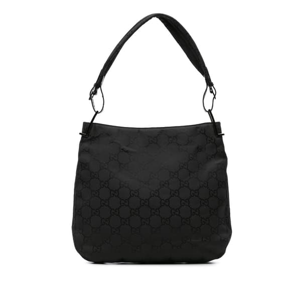 Pre-owned Gucci GG Nylon Shoulder Bag Black