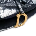 Miniatyrbild 6 av 9: Pre-owned Dior Canvas Embroidered Tie Dye Saddle Bag Black