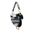 Miniatyrbild 2 av 9: Pre-owned Dior Canvas Embroidered Tie Dye Saddle Bag Black