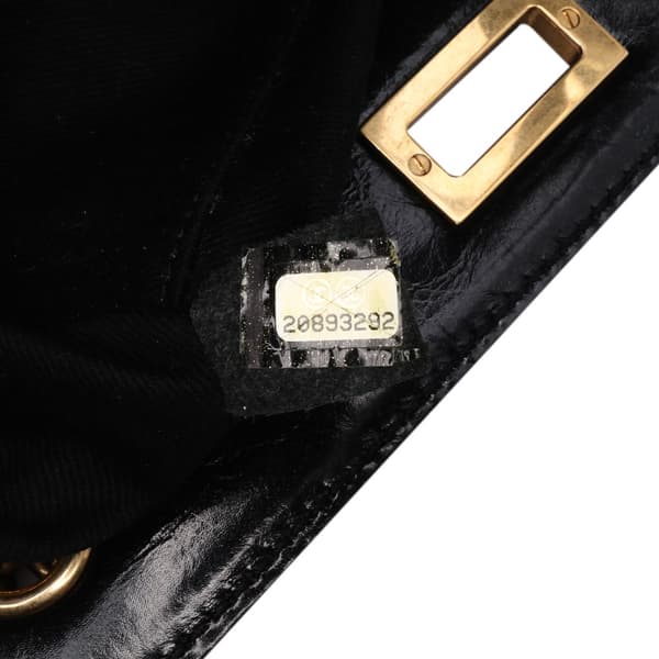 Pre-owned Chanel Reissue 2.55 Glazed Crackled Calfskin Shopping Bag Black