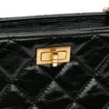 Miniatyrbillede 8 af 10: Pre-owned Chanel Reissue 2.55 Glazed Crackled Calfskin Shopping Bag Black