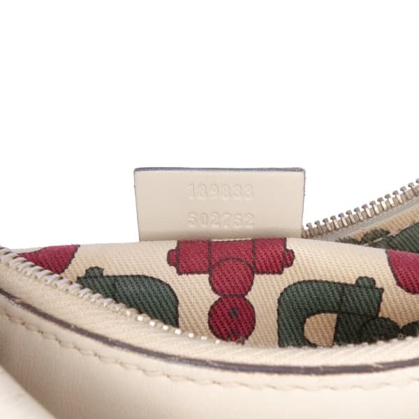 Pre-owned Gucci Guccissima Abbey D Ring Shoulder Bag White